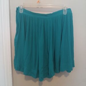 Talula Teal A-Line Mini Skirt